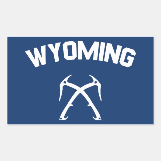 Sticker Rectangulaire Wyoming Ice Escalade (Devant)