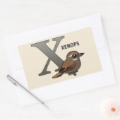 Sticker Rectangulaire X est pour Xenops (Enveloppe)
