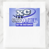 STICKER RECTANGULAIRE XC CROSS PAYS ALLER À LA DISTANCE (Sac)