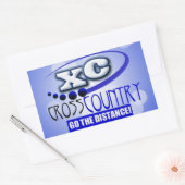 STICKER RECTANGULAIRE XC CROSS PAYS ALLER À LA DISTANCE (Enveloppe)