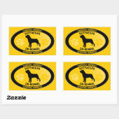 Sticker Rectangulaire Xian de Rottweiler (Feuille)