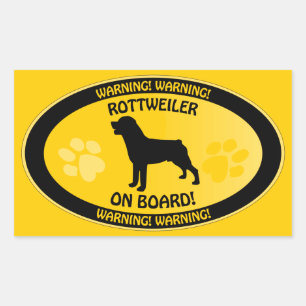 Sticker Rectangulaire Xian de Rottweiler