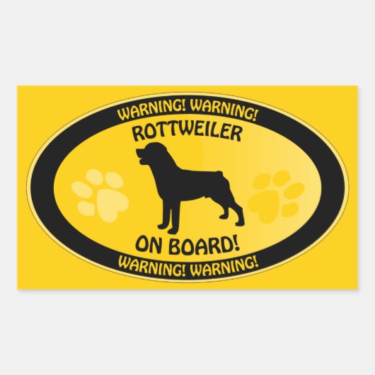 Sticker Rectangulaire Xian de Rottweiler (Devant)