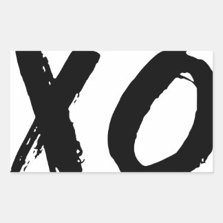 Sticker Rectangulaire XO Brush Minimal