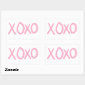 STICKER RECTANGULAIRE XOXO (Feuille)