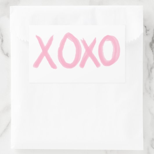 STICKER RECTANGULAIRE XOXO (Sac)