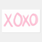 STICKER RECTANGULAIRE XOXO (Devant)