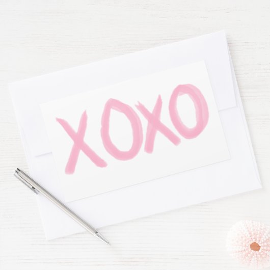 STICKER RECTANGULAIRE XOXO (Enveloppe)