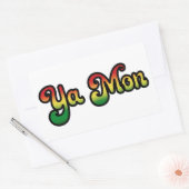 Sticker Rectangulaire Ya Mon Jamaica Slang Funny Jamaican Phrase T-Shirt (Enveloppe)