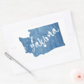 Sticker Rectangulaire Yakima Washington Wood Grain (Enveloppe)