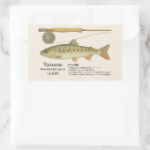 Sticker Rectangulaire Yamame (Oncorhynchus masou) – Japanese illust (Sac)