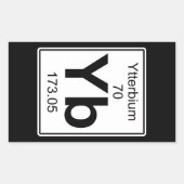 Sticker Rectangulaire Yb - Ytterbium (Devant)