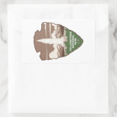 Sticker Rectangulaire Yellowstone National Park Old Faithful Arrowhead (Sac)