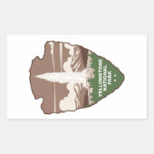 Sticker Rectangulaire Yellowstone National Park Old Faithful Arrowhead (Devant)