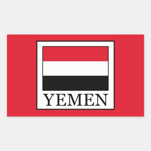 Sticker Rectangulaire Yémen (Devant)
