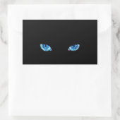 Sticker Rectangulaire Yeux de chat noir bleu (Sac)
