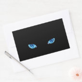 Sticker Rectangulaire Yeux de chat noir bleu (Enveloppe)