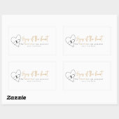 Sticker Rectangulaire Yeux de l'autocollant du rectangle du coeur (Feuille)