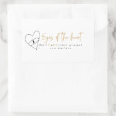 Sticker Rectangulaire Yeux de l'autocollant du rectangle du coeur (Sac)