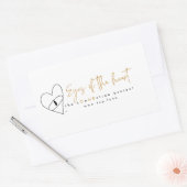 Sticker Rectangulaire Yeux de l'autocollant du rectangle du coeur (Enveloppe)