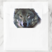 Sticker Rectangulaire Yeux de loup gris (Sac)