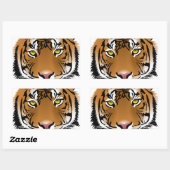 Sticker Rectangulaire Yeux de tigre (Feuille)