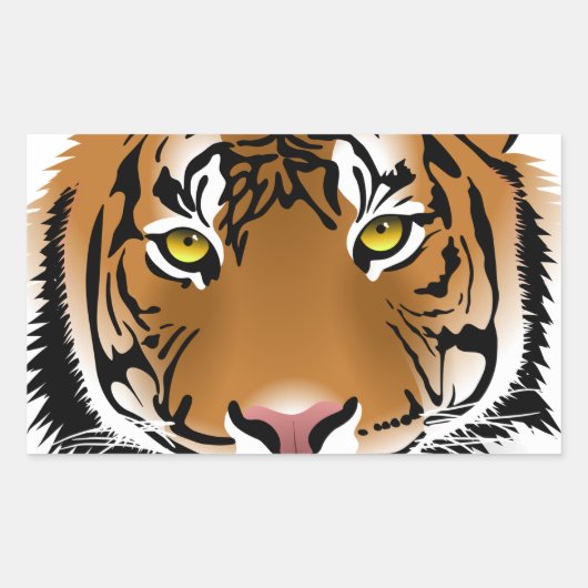 Sticker Rectangulaire Yeux de tigre (Devant)
