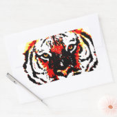 Sticker Rectangulaire Yeux de tigres sauvages (Enveloppe)