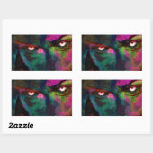 Sticker Rectangulaire yeux démons (Feuille)