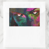 Sticker Rectangulaire yeux démons (Sac)