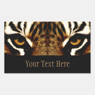 Sticker Rectangulaire Yeux d'un tigre personnalisé