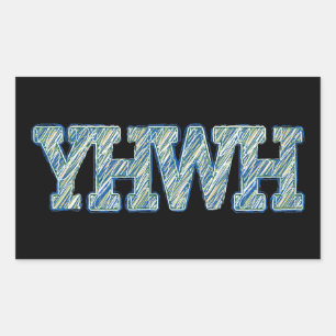STICKER RECTANGULAIRE YHWH-1