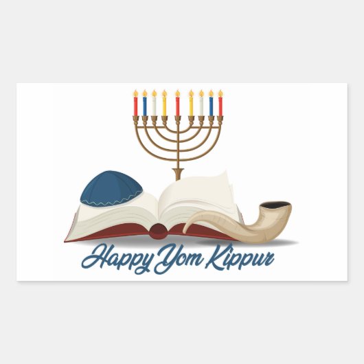 Sticker Rectangulaire Yom Kippour (Devant)