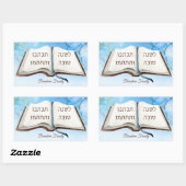 Sticker Rectangulaire Yom Kippour (Feuille)