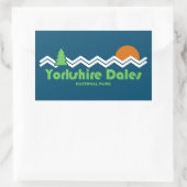 Sticker Rectangulaire Yorkshire Dales National Park Retro (Sac)