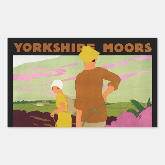 Sticker Rectangulaire Yorkshire Moors (Devant)
