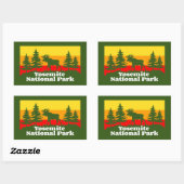Sticker Rectangulaire Yosemite vintage (Feuille)