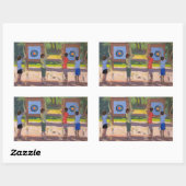 Sticker Rectangulaire Young Archers 2012 (Feuille)