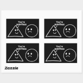 Sticker Rectangulaire You're Pointless Geometric Shapes Funny Humor (Feuille)