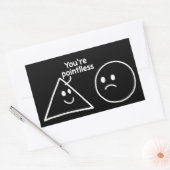 Sticker Rectangulaire You're Pointless Geometric Shapes Funny Humor (Enveloppe)