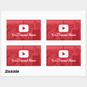 Sticker Rectangulaire Youtube Channel Custom Photo Youtuber (Feuille)