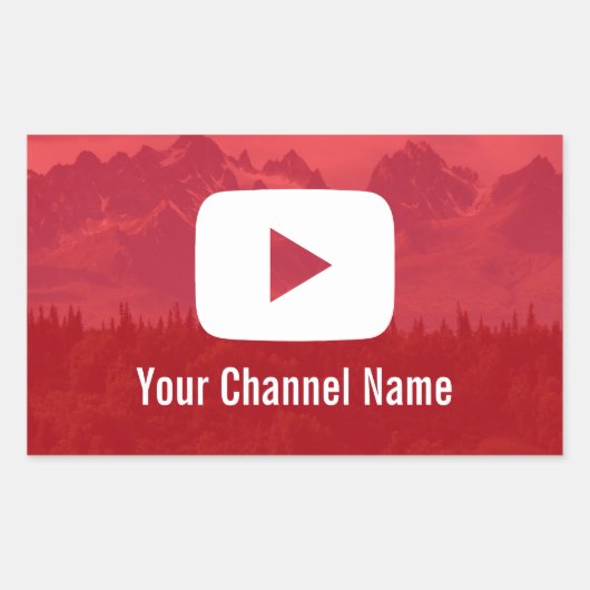 Sticker Rectangulaire Youtube Channel Custom Photography Youtuber (Devant)