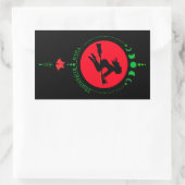 Sticker Rectangulaire Yule Blessing, lune de sorcières (Sac)