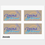 Sticker Rectangulaire Yuma, Arizona (Feuille)