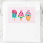 Sticker Rectangulaire Yummy Ice Cream Trio Vibe été (Sac)