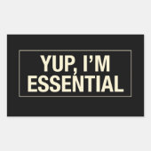 Sticker Rectangulaire Yup Im Essentiel (Devant)