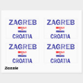 Sticker Rectangulaire Zagreb Croatie Designs (Feuille)