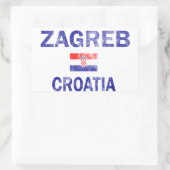 Sticker Rectangulaire Zagreb Croatie Designs (Sac)