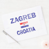 Sticker Rectangulaire Zagreb Croatie Designs (Enveloppe)
