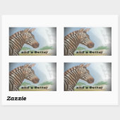 Sticker Rectangulaire Zebra Portrait, Amboseli : L'Esprit du Savann (Feuille)